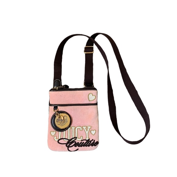 Juicy Couture Bags Vintage Juicy Couture Pink Crossbody Bag Poshmark